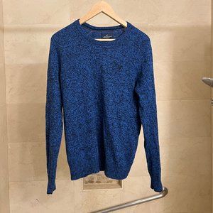 American Eagle blue and black knit sweater, size S
